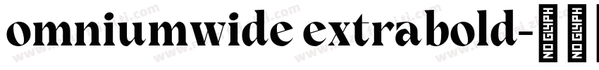omniumwide extrabold字体转换